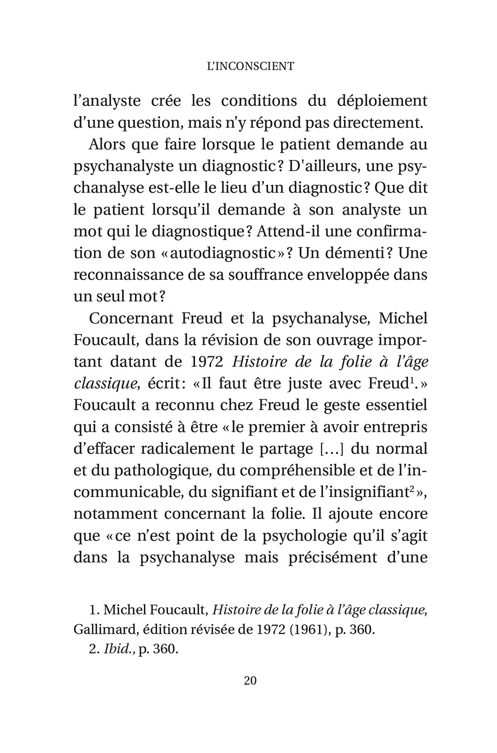 L'inconscient. Laurie Laufer - page 20