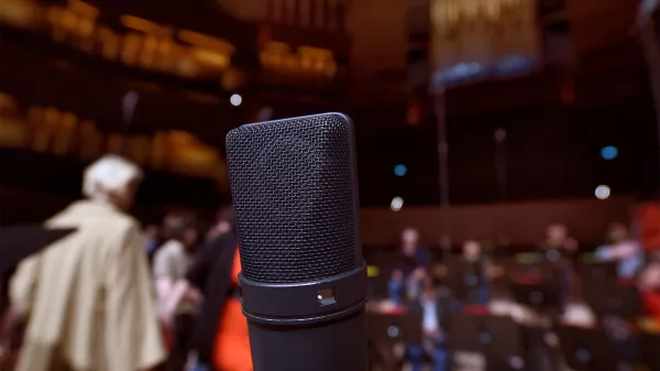 Un micro dans l'Auditorium de Radio France