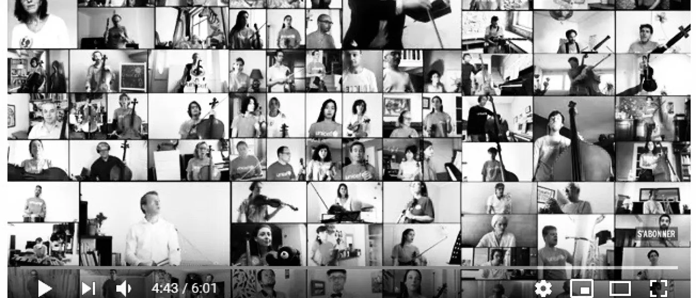 100 musiciens de l’Orchestre Philharmonique de Radio France jouent Charlie Chaplin pour UNICEF