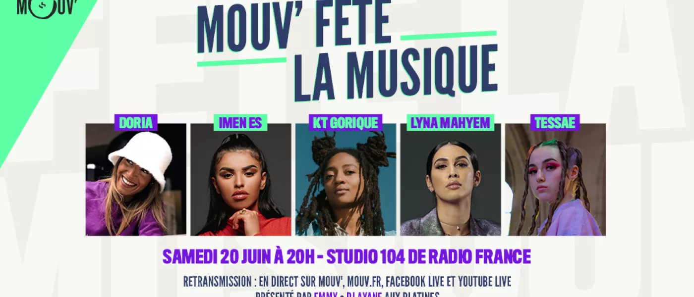 Mouv' fête la musique - en direct samedi 20 juin à 20h