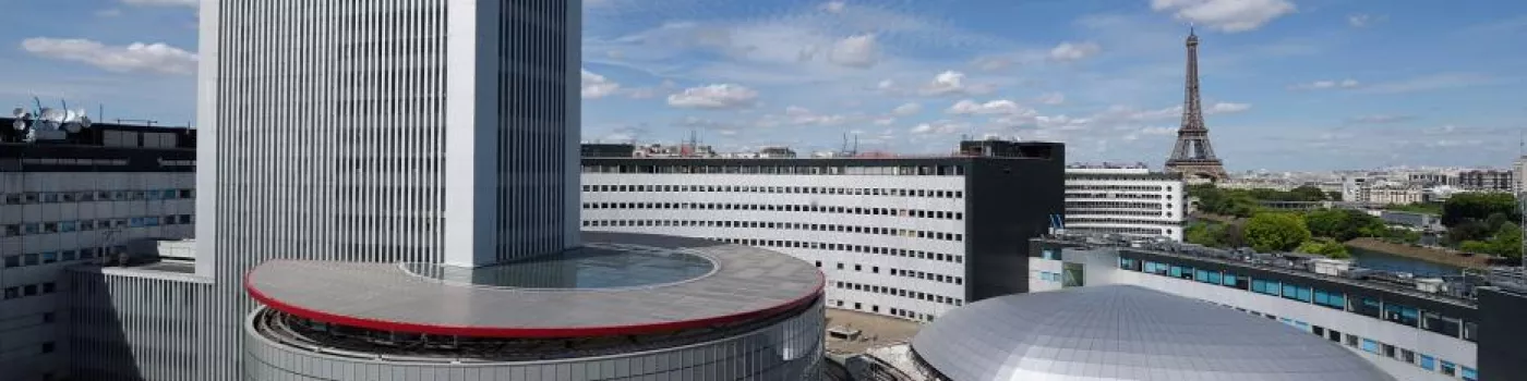 Maison de la Radio et de la Musique vue de la cour intérieure