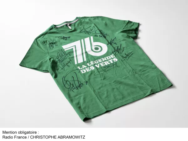 maillot des Verts des années 70 de Saint-Etienne