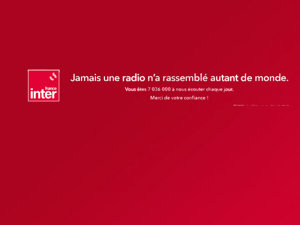 France inter, 1re radio à dépasser les 7 millions d'auditeurs quotidiens