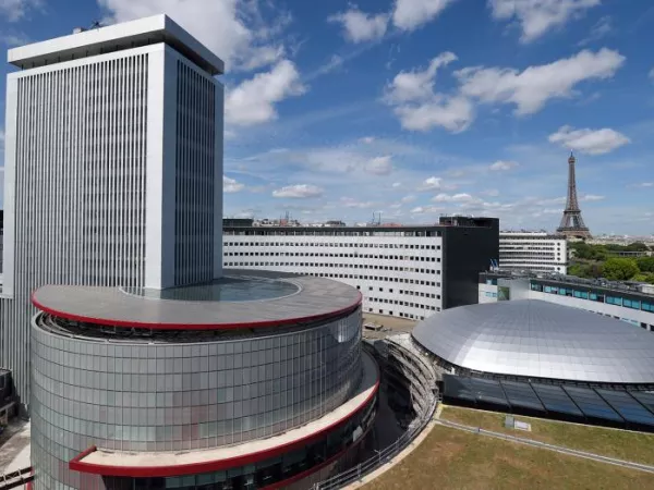 Maison de la Radio et de la Musique vue de la cour intérieure