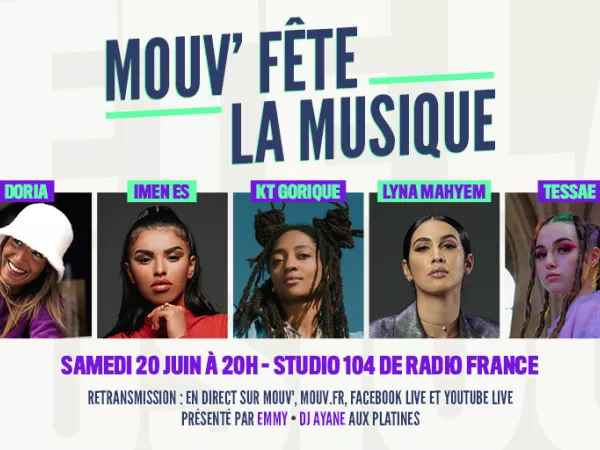 Mouv' fête la musique - en direct samedi 20 juin à 20h