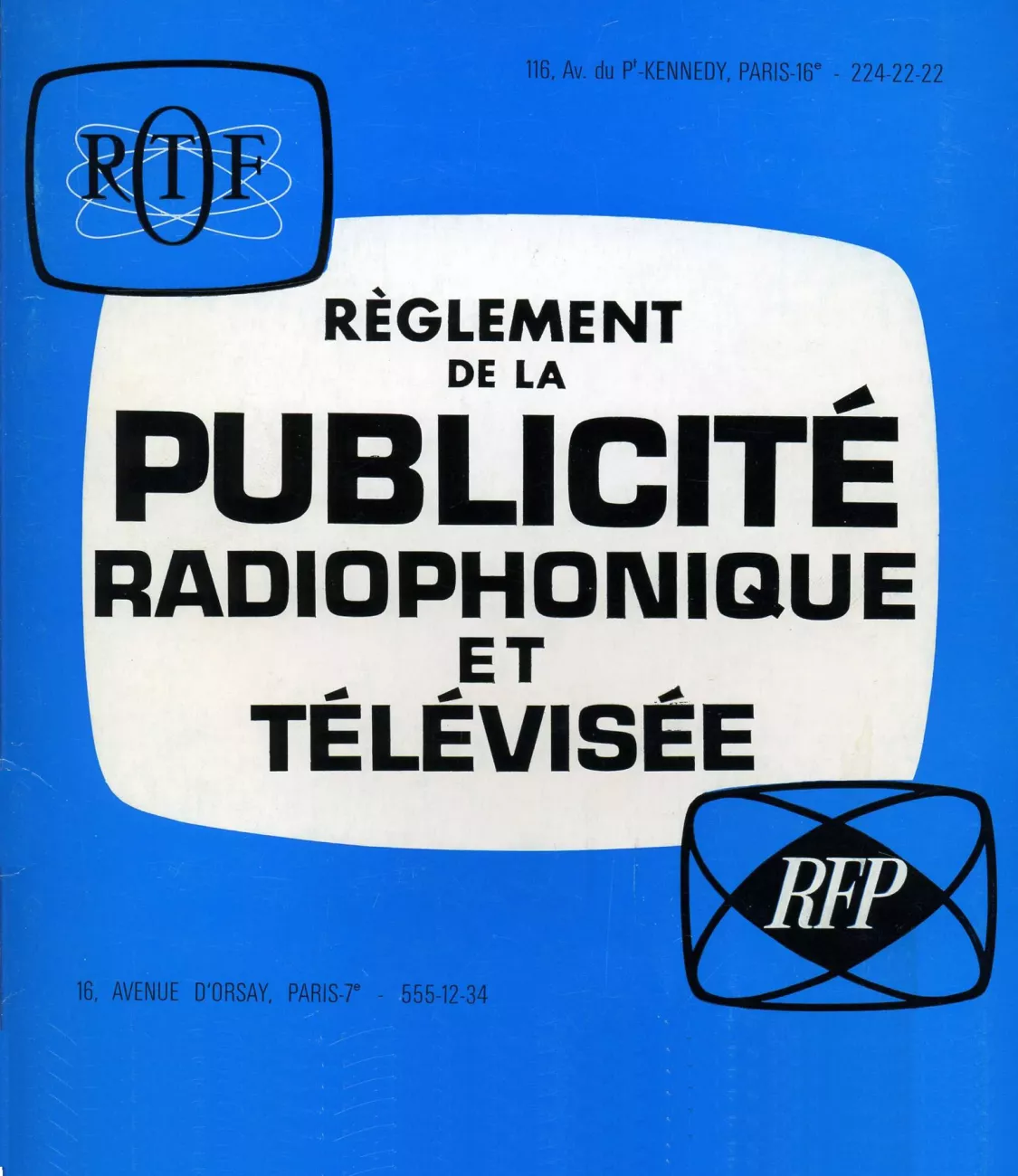 Brochure ORTF et Régie Française de Publicité, 1969