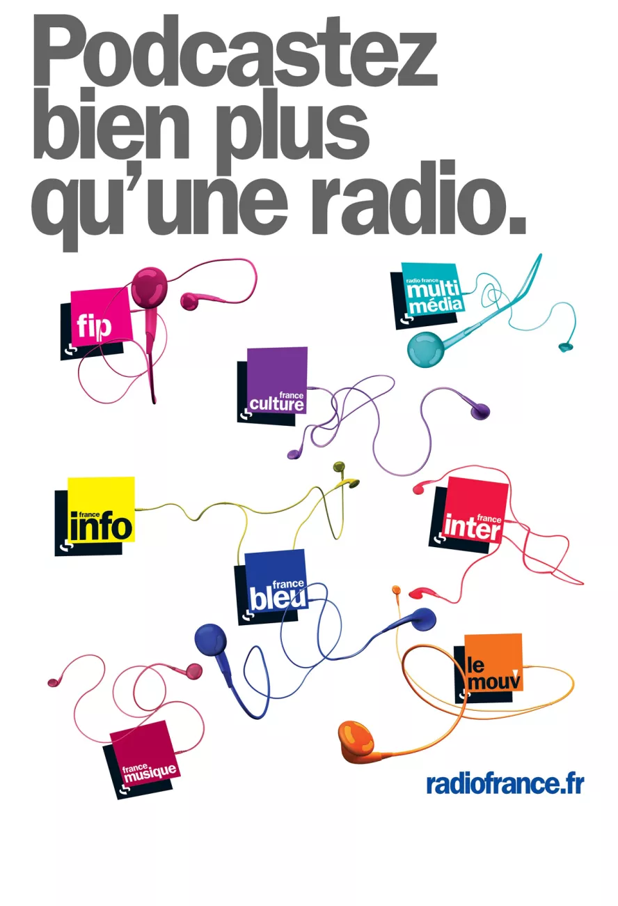 Affiche Radio France "Podcastez bien plus qu’une radio", 2006