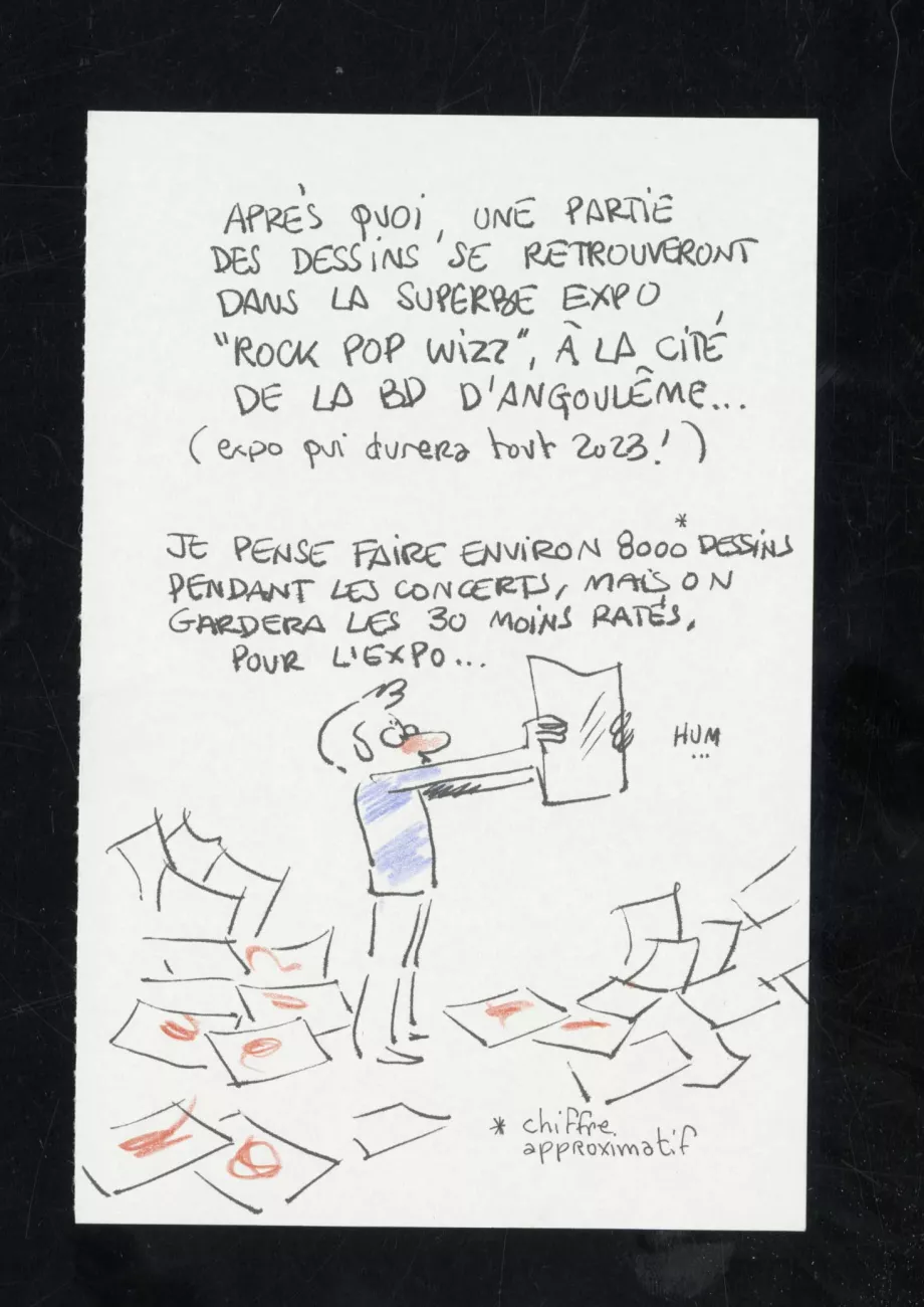 Journal de bord d'Hyper Weekend Festival 2023 dessiné par © Alfred