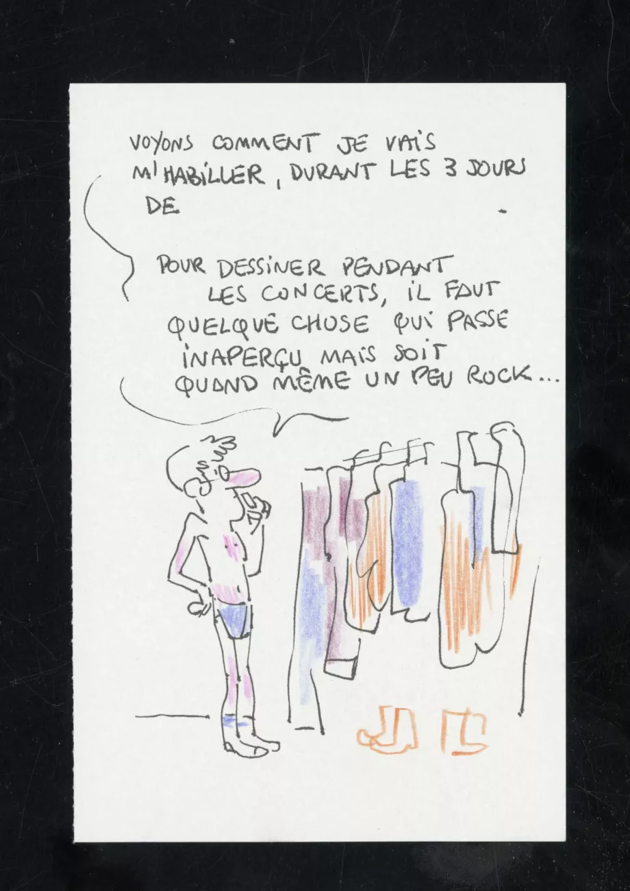 Journal de bord d'Hyper Weekend Festival 2023 dessiné par © Alfred