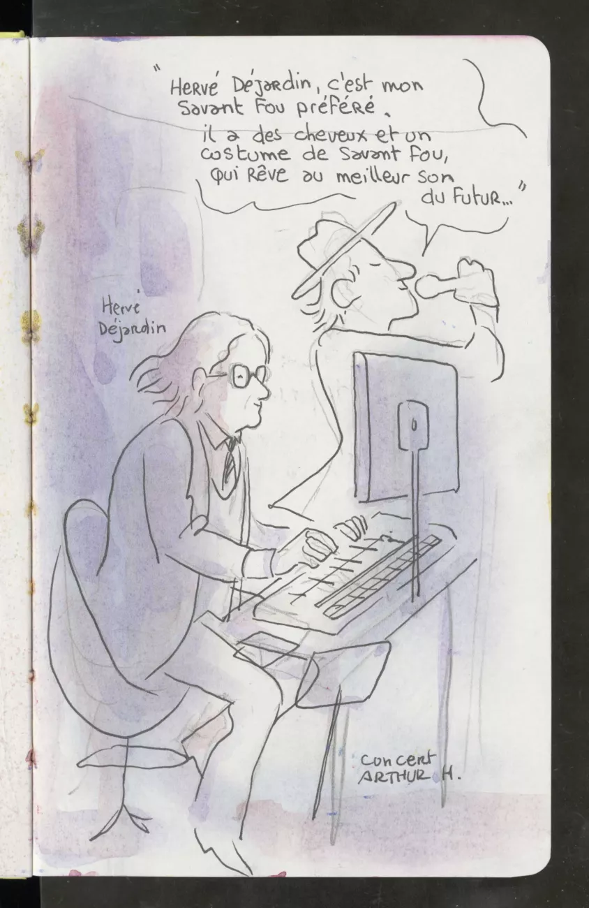 Journal de bord d'Hyper Weekend Festival 2023 dessiné par © Alfred