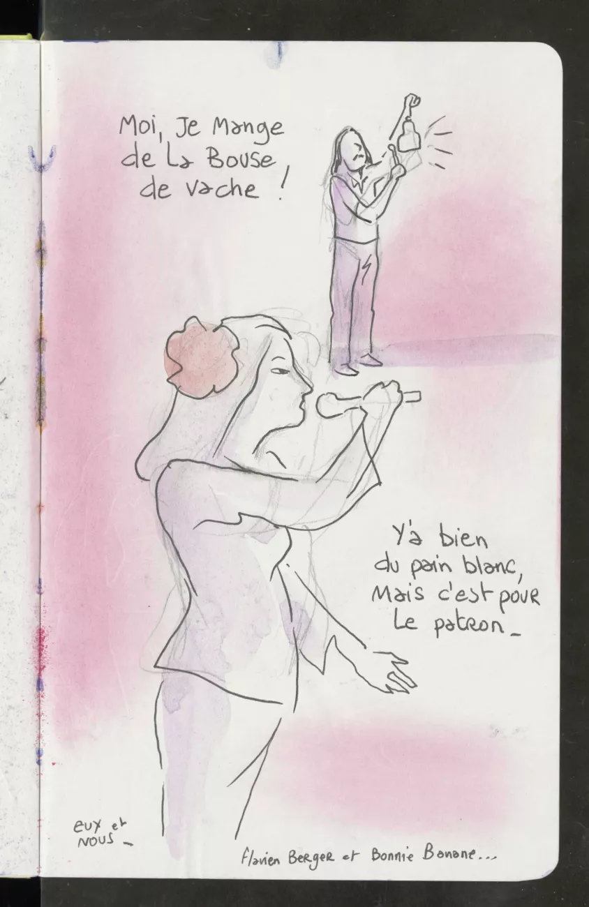 Journal de bord d'Hyper Weekend Festival 2023 dessiné par © Alfred