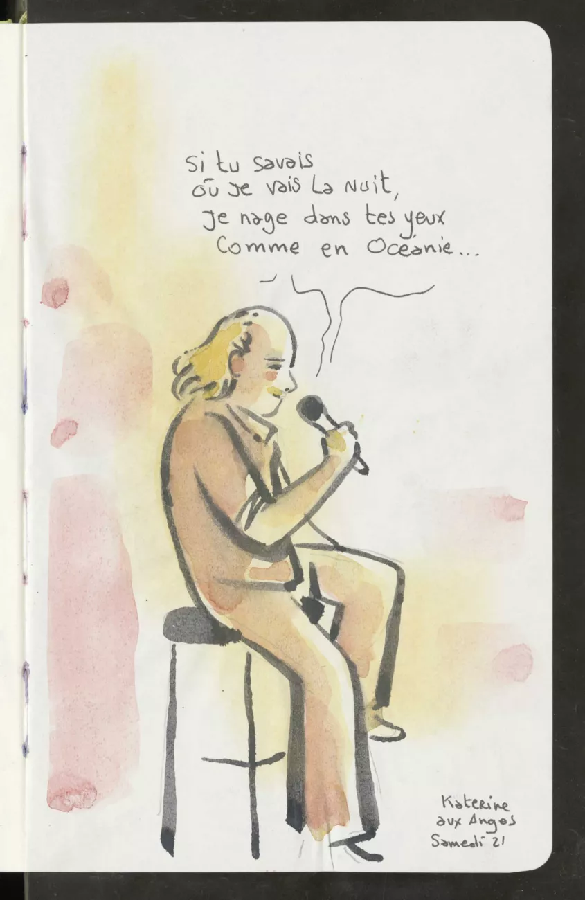 Journal de bord d'Hyper Weekend Festival 2023 dessiné par © Alfred