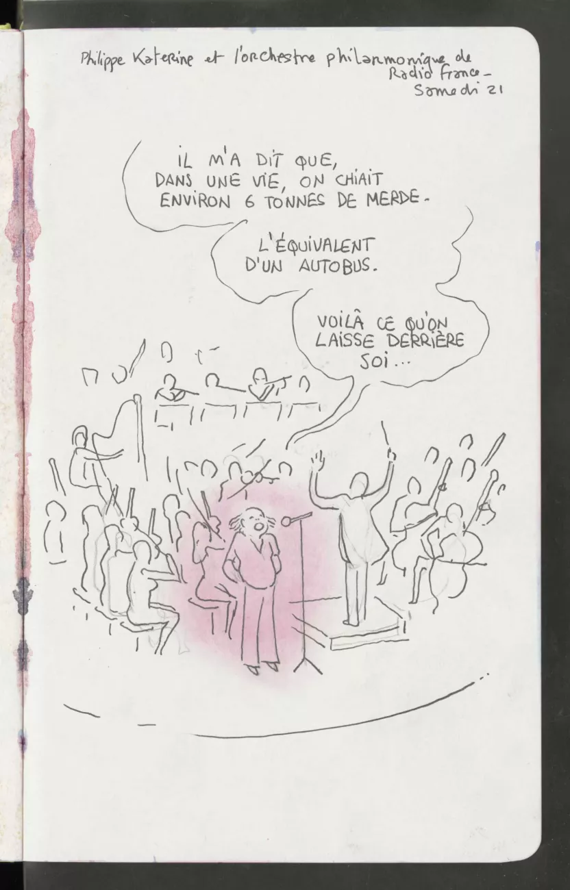 Journal de bord d'Hyper Weekend Festival 2023 dessiné par © Alfred