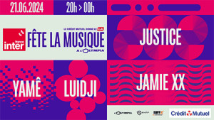 Fête de la musique avec France Inter 2024 : Justice, Yamê, Luidji et Jamie xx