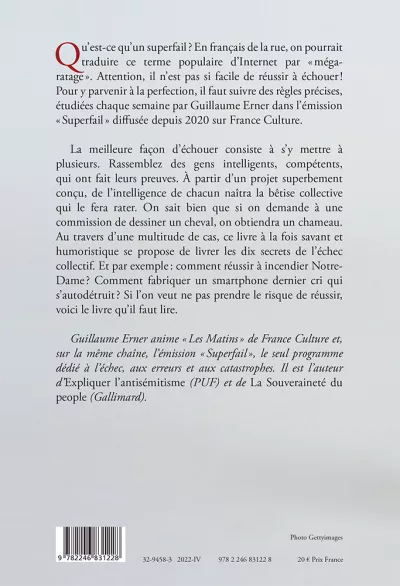 Rater est un art, Guillaume Erner - 4e