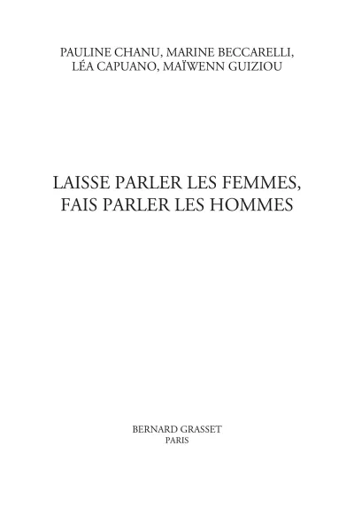 Laisse parler les femmes Fais parler les hommes - page 05