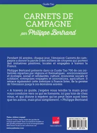 Carnets de campagne. Philippe Bertrand-4e e couv